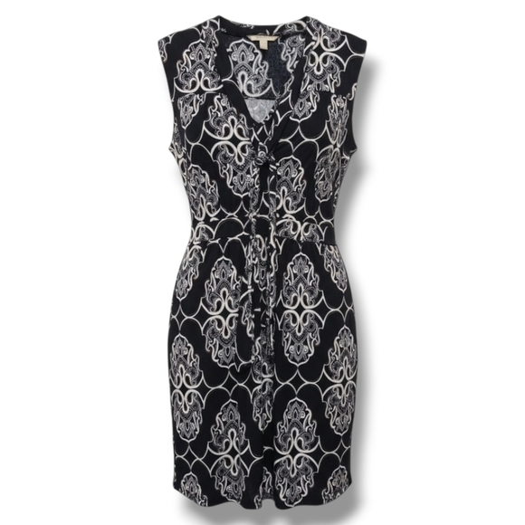 Banana Republic Dresses & Skirts - Banana Republic Women's Navy tie neck sleeveless abstract print dress - small